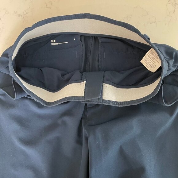 Under Armour Sporty Style # 1357810 Poly Blend Athletic Pants Blue Sz 8 NWOT - Picture 10 of 13